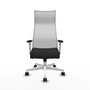 Piqueras y Crespo Chaise de Bureau Albacete avec Mécanisme Synchrone, Noir et Blanc