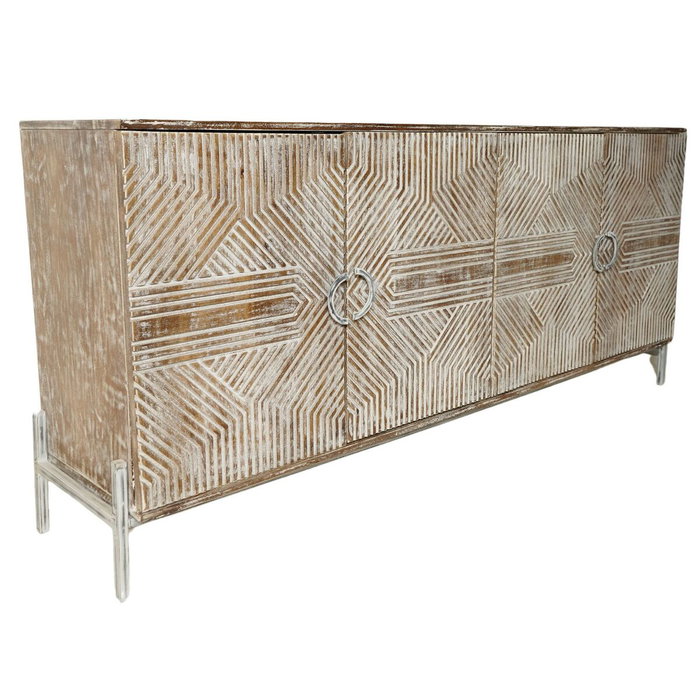 Buffet Home ESPRIT Blanc Bois de manguier 180 x 40 x 80 cm Buffet Home ESPRIT Blanc Bois de manguier 180 x 40 x 80 cm