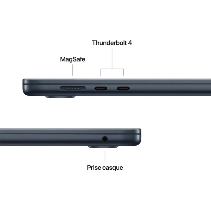 Apple MacBook Air 15,3" (2026) - M5 - 16Go RAM - 512Go SSD - CPU 10 coeurs - GPU 10 coeurs - Minuit