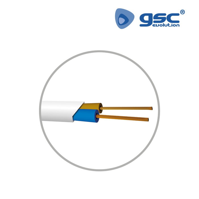 GSC Evolution Rouleau 100M Manguera plate 2x0.75mm Blanco
