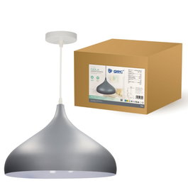 GSC Evolution Lampe de plafond suspendue Serie Nola E27 Gris Ø420mm