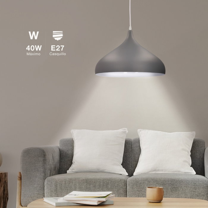 GSC Evolution Lampe de plafond suspendue Serie Nola E27 Gris Ø420mm GSC Evolution Lampe de plafond suspendue Serie Nola E27 Gris Ø420mm