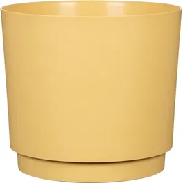 GARDEN ID Cache-pot rond Plano, Ø 25 cm x H 22 cm - 7 Litres, Jaune pour intérieur ou extérieur