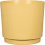 GARDEN ID Cache-pot rond Plano, Ø 25 cm x H 22 cm - 7 Litres, Jaune pour intérieur ou extérieur