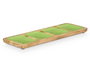 Giftdecor Bandeja Rectangular 4 Espacios en Bois de Mango Vert 46x3x17 cm (Set de 6)