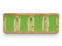 Giftdecor Bandeja Rectangular 4 Espacios en Bois de Mango Vert 46x3x17 cm (Set de 6)