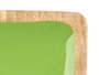 Giftdecor Bandeja Rectangular 4 Espacios en Bois de Mango Vert 46x3x17 cm (Set de 6)