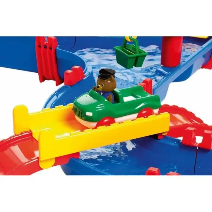 Aquaplay Circuit de Jeu d'Eau Mega Bridge - 35 Accessoires Inclus (Bateau, Camion Amphibie, Personnage)