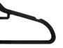 KIPIT Lot de 20 cintres noirs flockés 44,5x22cm