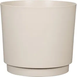 GARDEN ID Plano - Cache-pot rond Blanc chaud - 7 L - H 22 cm - Ø 25 cm - Design contemporain pour intérieur et extérieur