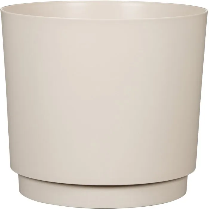 GARDEN ID Plano - Cache-pot rond Blanc chaud - 7 L - H 22 cm - Ø 25 cm - Design contemporain pour intérieur et extérieur GARDEN ID Plano - Cache-pot rond Blanc chaud - 7 L - H 22 cm - Ø 25 cm - Design contemporain pour intérieur et extérieur