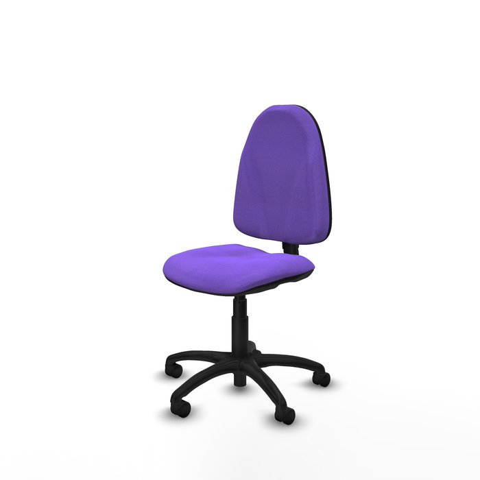 Chaise Algarra Contact permament de base Tissu Violet Structure polyamide noire Sans accoudoirs Sans appui-tête Roulettes en nylon 50 mm