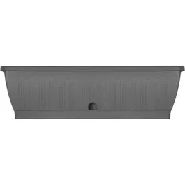 Garden ID Jardinière Terraflor 60 cm Anthracite - 21 Litres - En Polypropylène Recyclé - Avec Système d'Auto-arrosage - Pour Plantes - Design Stable et Durable