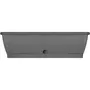 Garden ID Jardinière Terraflor 60 cm Anthracite - 21 Litres - En Polypropylène Recyclé - Avec Système d'Auto-arrosage - Pour Plantes - Design Stable et Durable