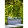 Garden ID Jardinière Terraflor 60 cm Anthracite - 21 Litres - En Polypropylène Recyclé - Avec Système d'Auto-arrosage - Pour Plantes - Design Stable et Durable