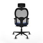 Piqueras y Crespo Chaise de Bureau avec Appui-tête 2D036G2 Bleu