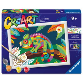 Ravensburger Kit de Peinture par Numéro CreArt, Thème Caméléon Coloré, Série D, Réf. 12023260, pour Enfants à Partir de 7 Ans