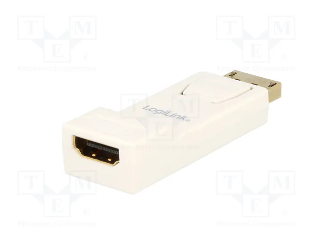 LOGILINK Adaptateur DisplayPort vers HDMI, blanc LOGILINK Adaptateur DisplayPort vers HDMI, blanc