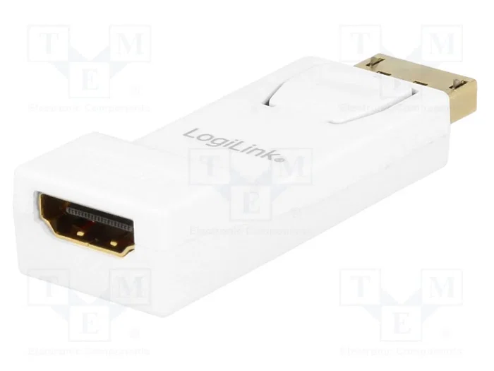 LOGILINK Adaptateur DisplayPort vers HDMI, blanc LOGILINK Adaptateur DisplayPort vers HDMI, blanc