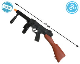 Atosa Mitraillette noire 49 cm avec effet de friction