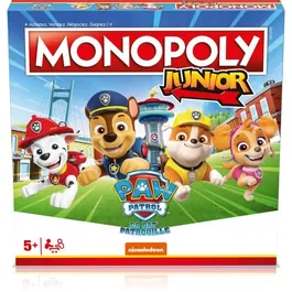 Monopoly Junior Pat'Patrouille, Jeu de société, édition spéciale avec les personnages Chase et Stella pour enfants à partir de 5 ans