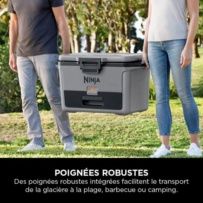 Ninja FrostVault FB151EUGY Glacière Rigide 47L Grise - Technologie Dry Zone pour Aliments Frais jusqu'à 6 jours