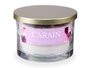 Acorde Bougie en Verre avec Couvercle Doré Rose Poudré Vintage 12,5 x 12,5 x 8,6 cm 400 g (Set de 6)