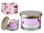 Acorde Bougie en Verre avec Couvercle Doré Rose Poudré Vintage 12,5 x 12,5 x 8,6 cm 400 g (Set de 6)