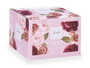 Acorde Bougie en Verre avec Couvercle Doré Rose Poudré Vintage 12,5 x 12,5 x 8,6 cm 400 g (Set de 6)
