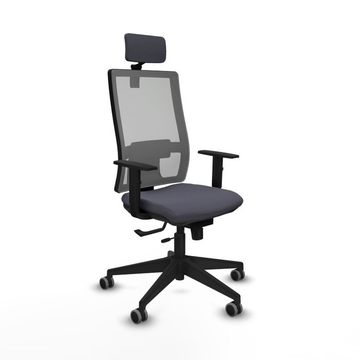 Piqueras y Crespo Chaise de Bureau Horna avec Appui-tête Gris foncé Piqueras y Crespo Chaise de Bureau Horna avec Appui-tête Gris foncé