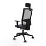 Piqueras y Crespo Chaise de Bureau Horna avec Appui-tête Gris foncé