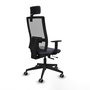 Piqueras y Crespo Chaise de Bureau Horna avec Appui-tête Gris foncé