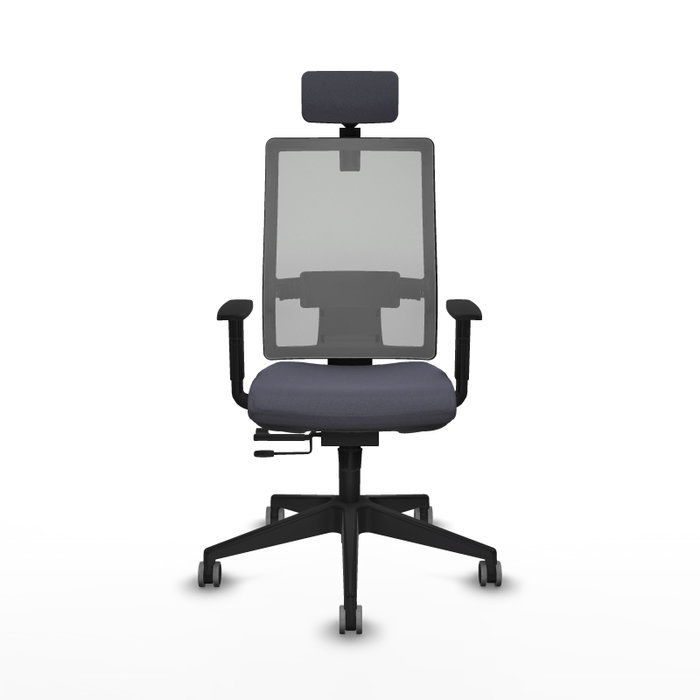 Piqueras y Crespo Chaise de Bureau Horna avec Appui-tête Gris foncé Piqueras y Crespo Chaise de Bureau Horna avec Appui-tête Gris foncé