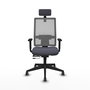Piqueras y Crespo Chaise de Bureau Horna avec Appui-tête Gris foncé
