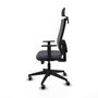 Piqueras y Crespo Chaise de Bureau Horna avec Appui-tête Gris foncé