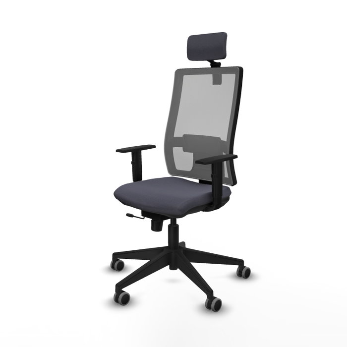 Piqueras y Crespo Chaise de Bureau Horna avec Appui-tête Gris foncé Piqueras y Crespo Chaise de Bureau Horna avec Appui-tête Gris foncé