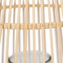 Lanterne Naturel Bambou Verre 30 x 30 x 55 cm