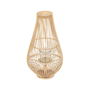 Lanterne Naturel Bambou Verre 30 x 30 x 55 cm
