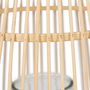 Lanterne Naturel Bambou Verre 30 x 30 x 55 cm