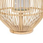 Lanterne Naturel Bambou Verre 30 x 30 x 55 cm