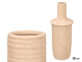 GIFTDECOR Jarrón Sahara Boca Estrecha Tierra Médiano