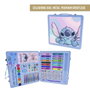 Cerdá Set de papeterie trousse coloriable Stitch 30 x 27 x 4 cm - Blue - Loisir créatif pour enfants 2 à 8 ans