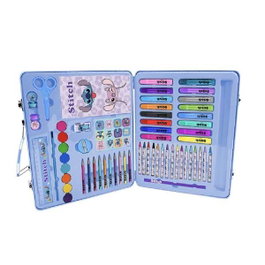 Cerdá Set de papeterie trousse coloriable Stitch 30 x 27 x 4 cm - Blue - Loisir créatif pour enfants 2 à 8 ans