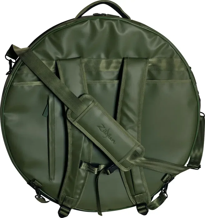 Zildjian Housse pour cymbales 24" Collection Gigging, verte, capacité 10 paires, résistante à l'eau