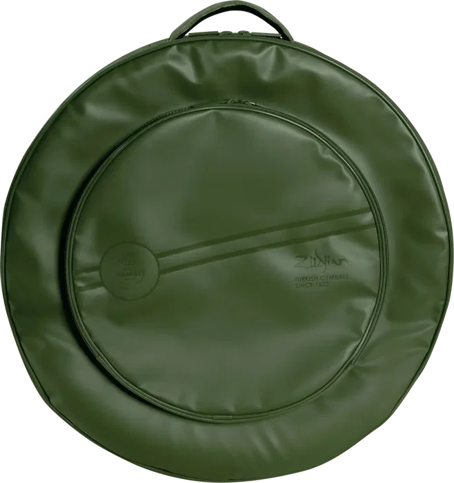 Zildjian Housse pour cymbales 24" Collection Gigging, verte, capacité 10 paires, résistante à l'eau