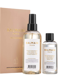 Balmain Professionnel - Coffret Signature Foundation Ginger : Élixir Hydratant à l'Argan 100 ml + Après-shampoing Démêlant Brillant à l'Huile d'Argan 200 ml