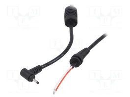 AKYGA Câble d'alimentation DC 2,5/0,7 prise angulaire noir 1,2m