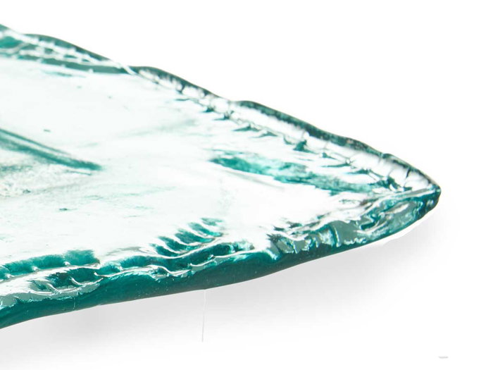 Giftdecor Centre de Table en Verre Carré Inca 28 cm Transparent (Set de 2)