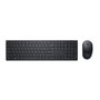 Dell Pro Wireless Keyboard and Mouse Combo KM5221W - Clavier et souris sans fil QWERTY US - Noir