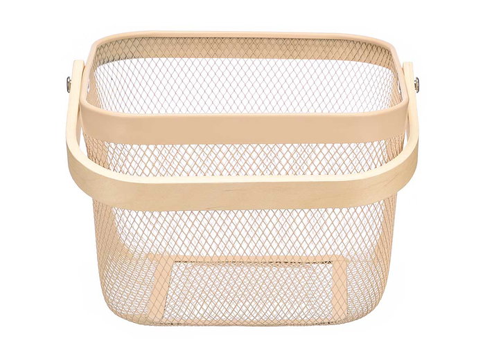 KINVARA Panier carré avec anse en bambou beige